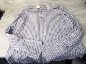 Burberry London Men’s Blue Striped Dress Shirt Sz 15.5 -34